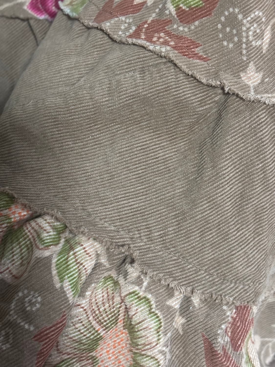 빈티지 플라워 패치워크 캉캉 코듀로이 스커트 상품이미지5