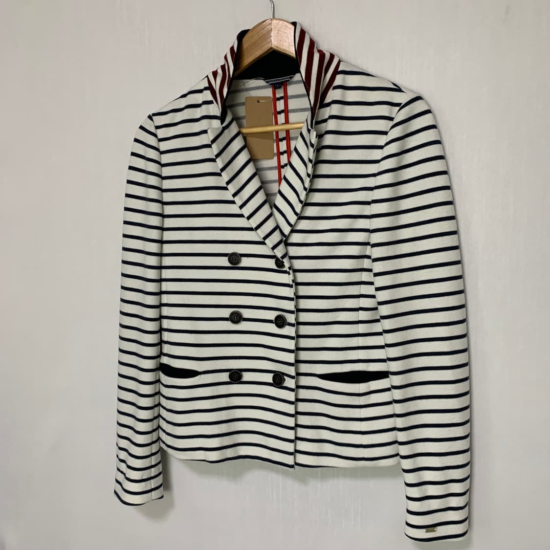 타미힐피거 스트라이프 더블 브레스티드 자켓 져지 S 여성 빈티지 상품이미지3