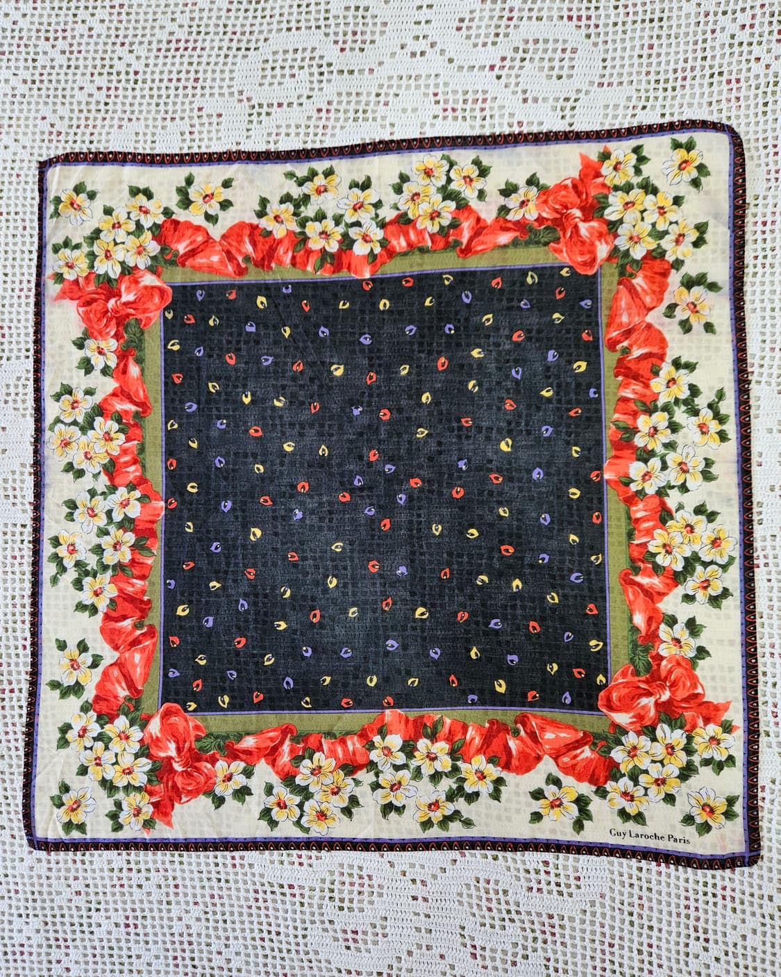 디자이너 플라워 손수건 3장 일괄 상품이미지2