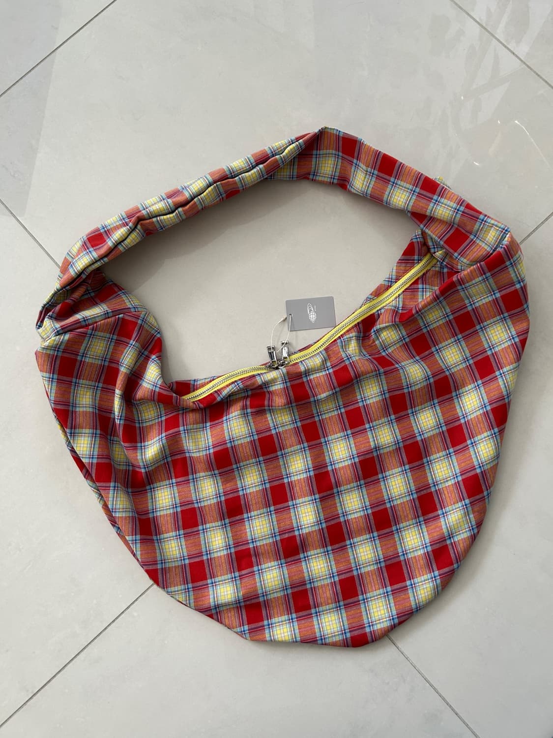 Check round eco bag 상품이미지3