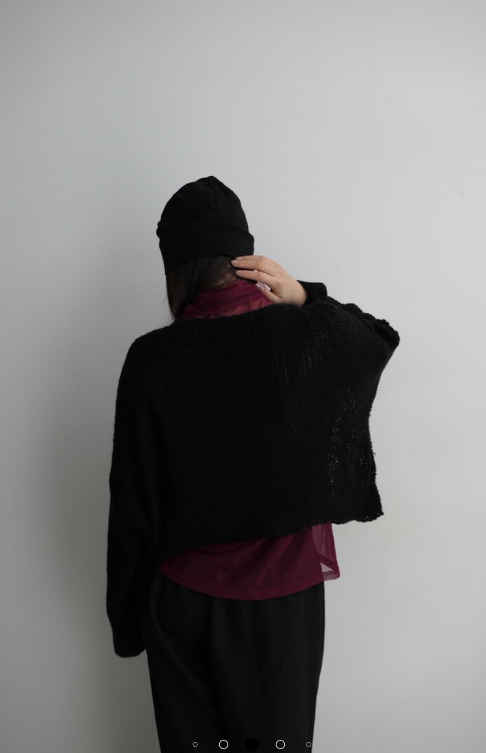 낙원 빈티지 부클레 크롭 니트 상품이미지6