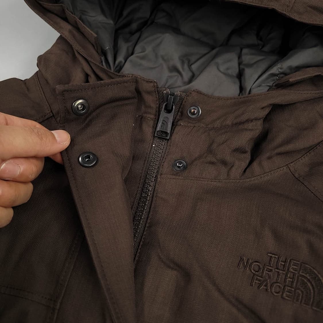 노스페이스 브라운 구스다운 거위 패딩 하이벤트 거위털 점퍼 빈티지 상품이미지6