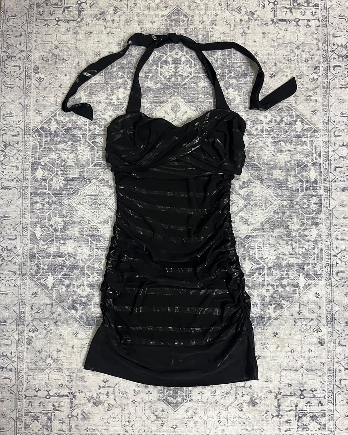 Dark Glam Ruched Halter Dress 상품이미지7