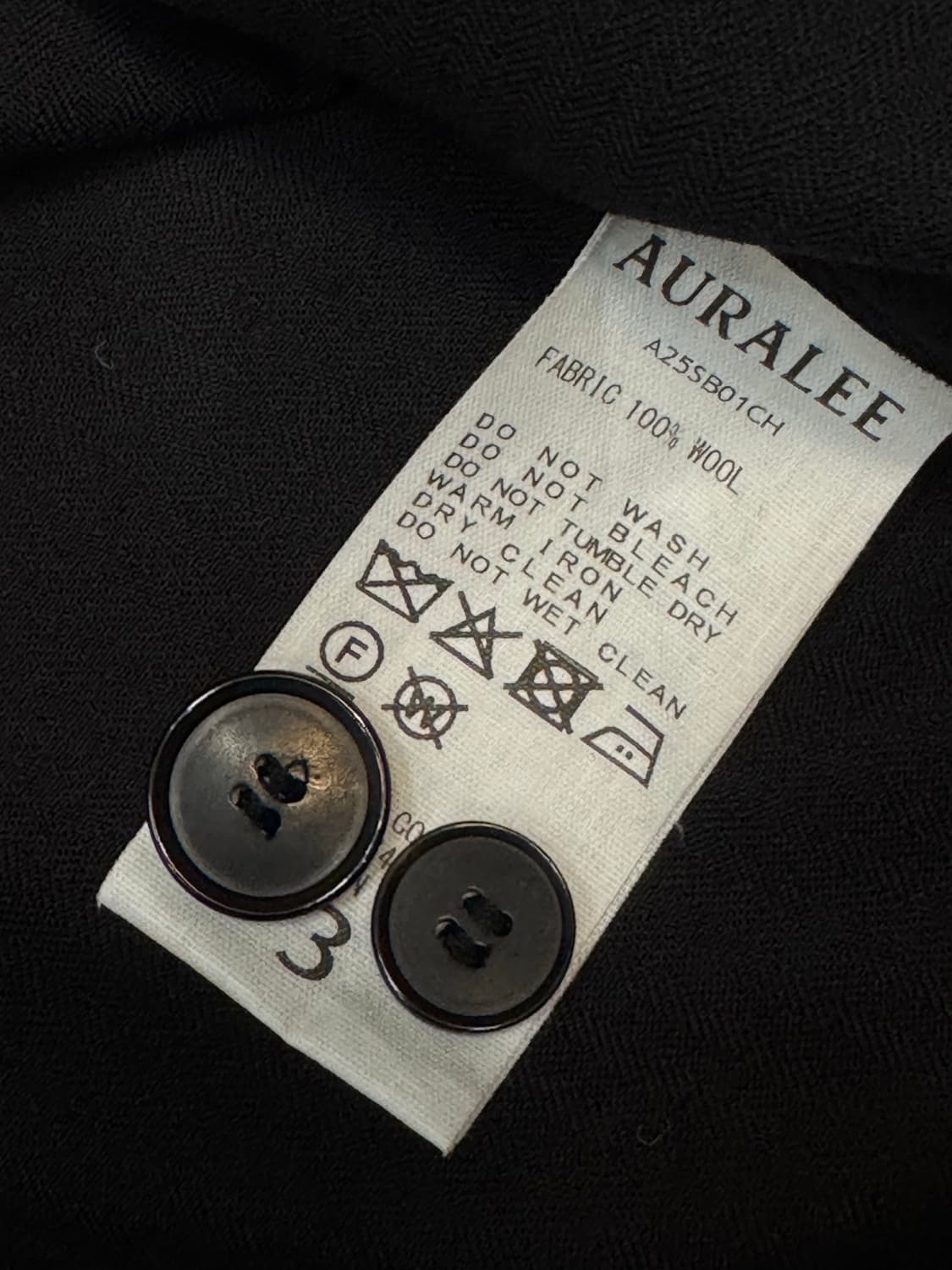 [3] 오라리 울 헤링본 오버 셔츠 블랙 25ss 상품이미지8