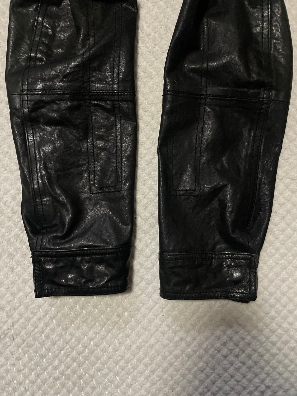 [52] 광희시장 웨스턴 무드 램스킨 양가죽 바이커 포켓 레더 자켓 상품이미지7