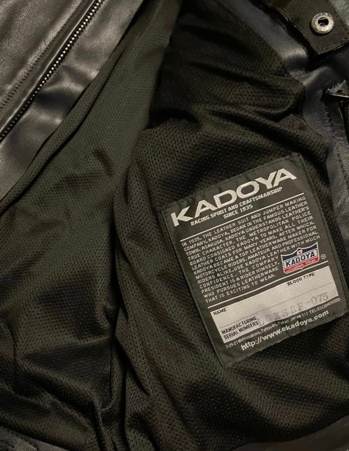 kadoya 카도야 레더 바이커 레이싱 자켓 상품이미지3