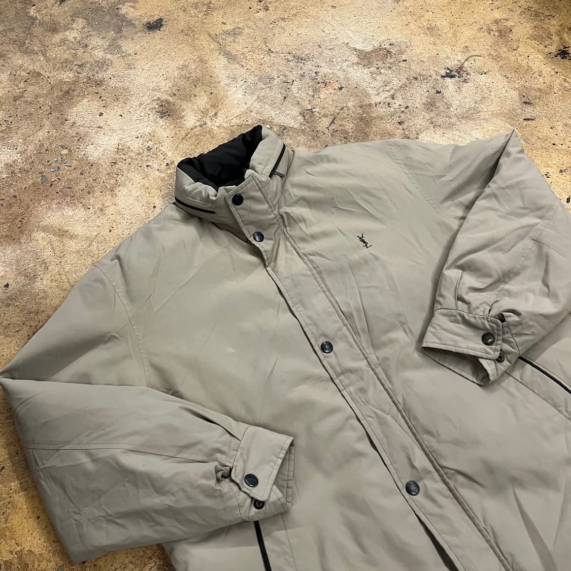 [정품/95] 입생로랑 로고 다운 패딩 점퍼 b14 상품이미지1