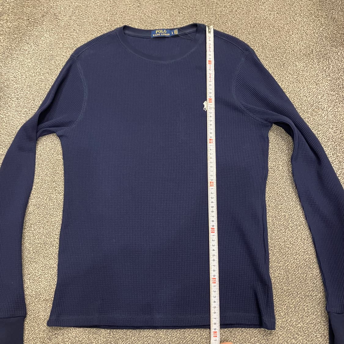 378 폴로 와플 롱슬리브 네이비 상품이미지5