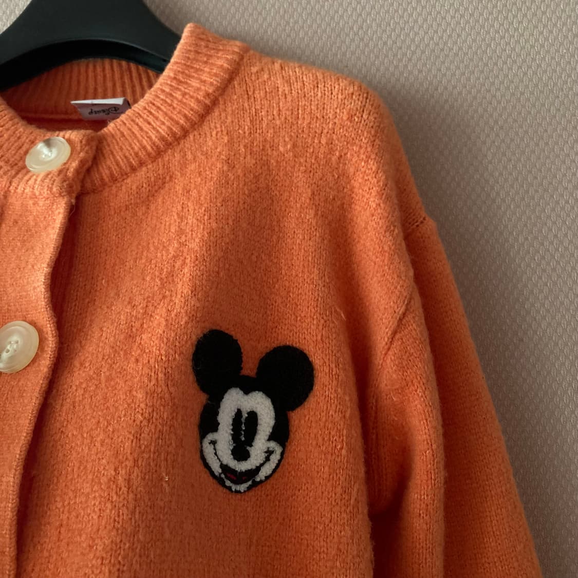 디즈니 미키 오렌지 니트 가디건 (FREE / 총장50 가슴50 상품이미지2