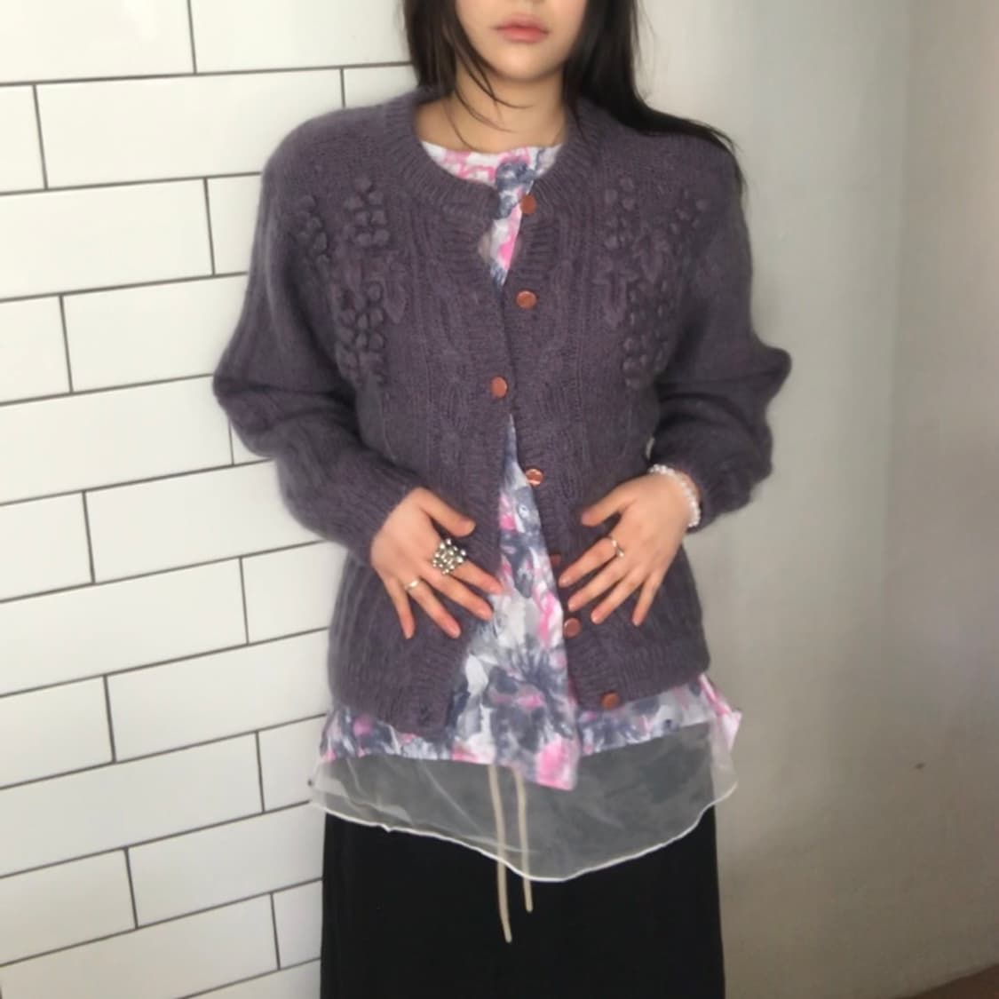 205 zero 플라워 패턴 슬리브리스 / M-L 사이즈 상품이미지4