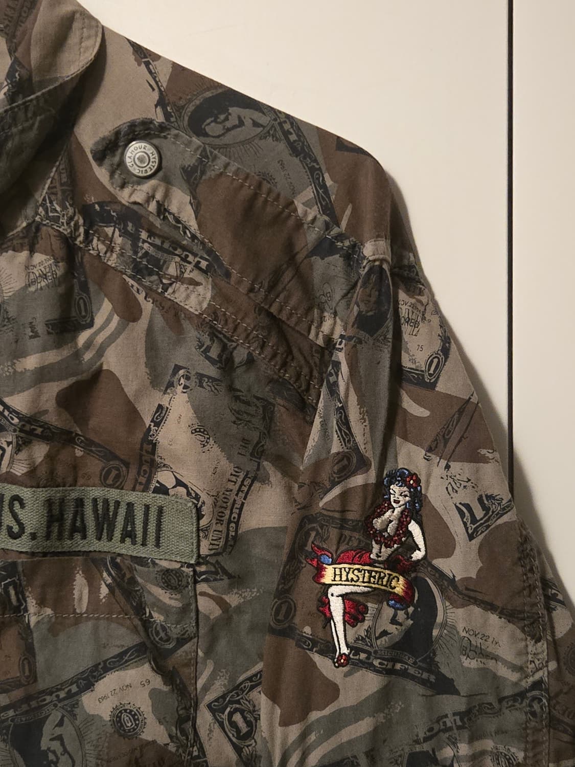 히스테릭 글래머 팝아트 카모 밀리터리 셔츠자켓 (S) 상품이미지10