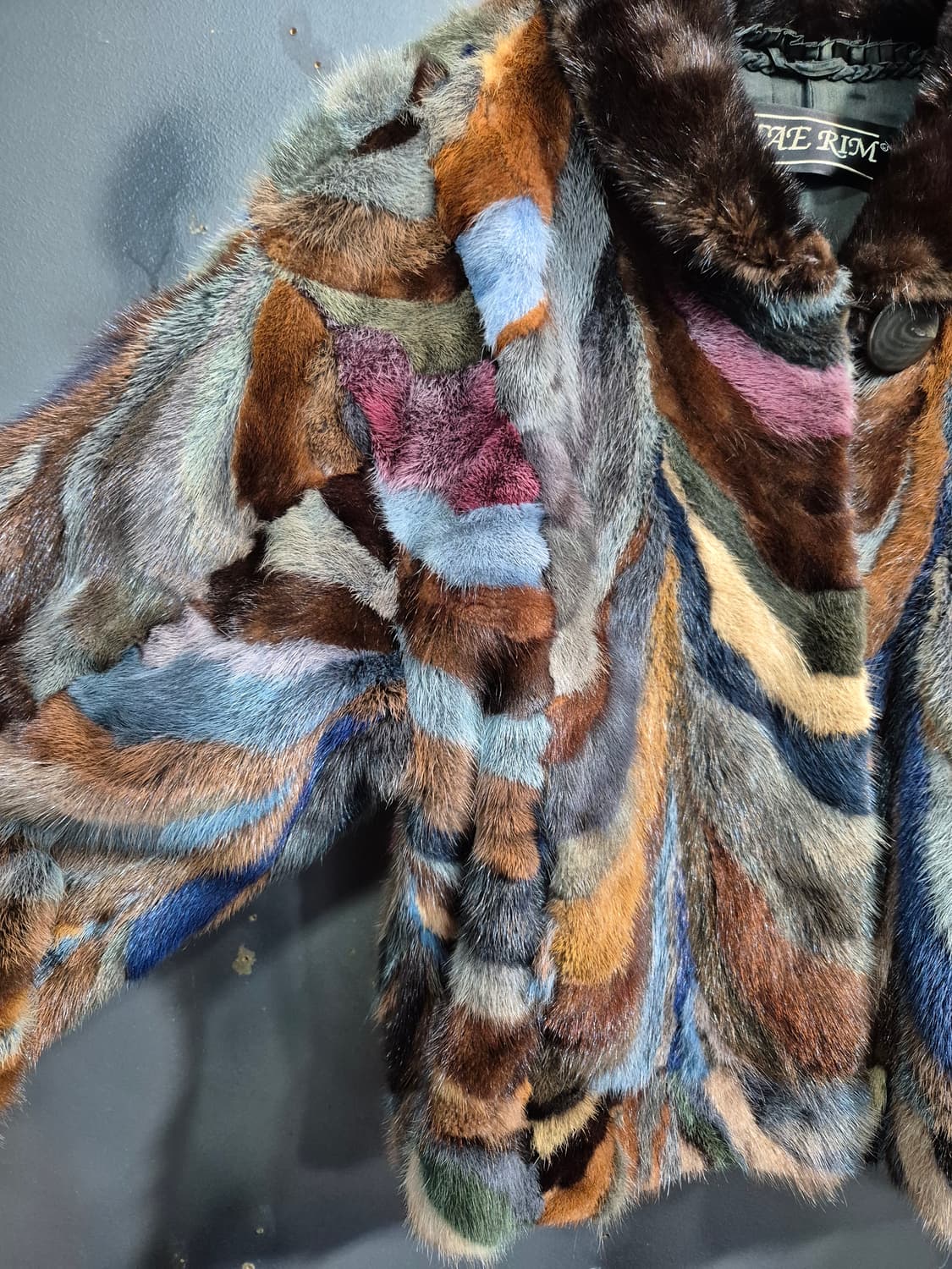 태림 멀티컬러 밍크 코트 55 66  77 상품이미지5