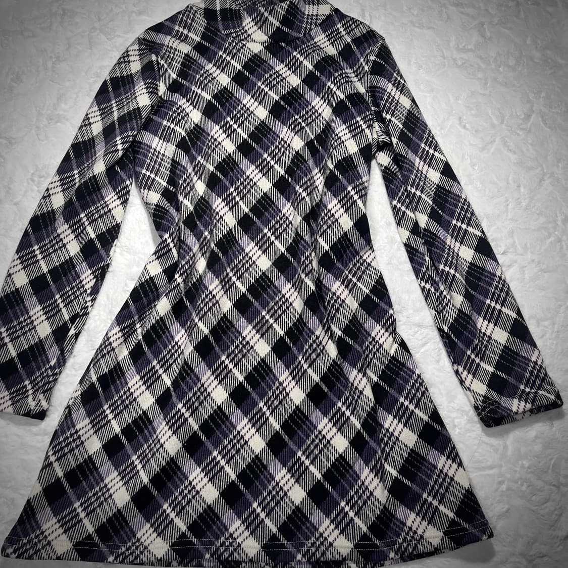 펑크 보라체크 원피스 y2k 상품이미지3