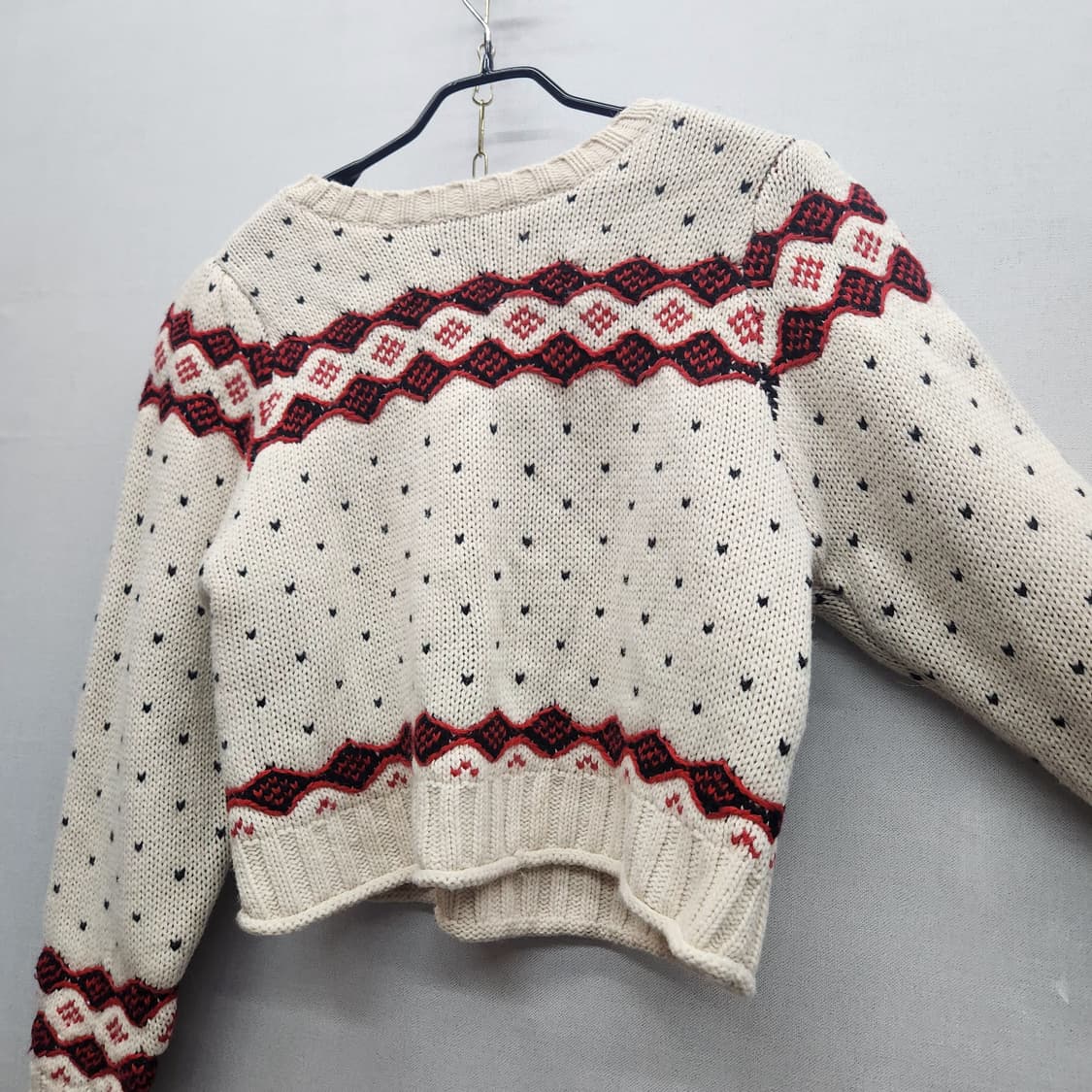 자라 노르딕 패턴 크롭 니트 M 상품이미지2