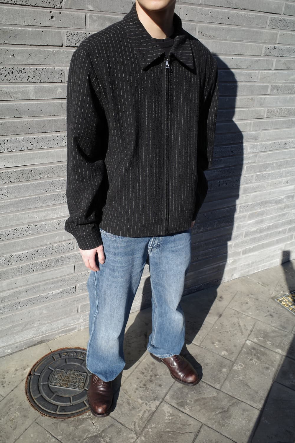 Sunflower Pinstripe Wool Jacket 상품이미지3