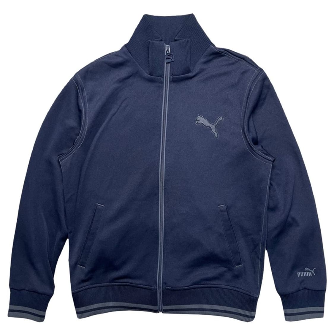 PUMA 하이넥 로고 트랙탑 네이비 M 상품이미지1