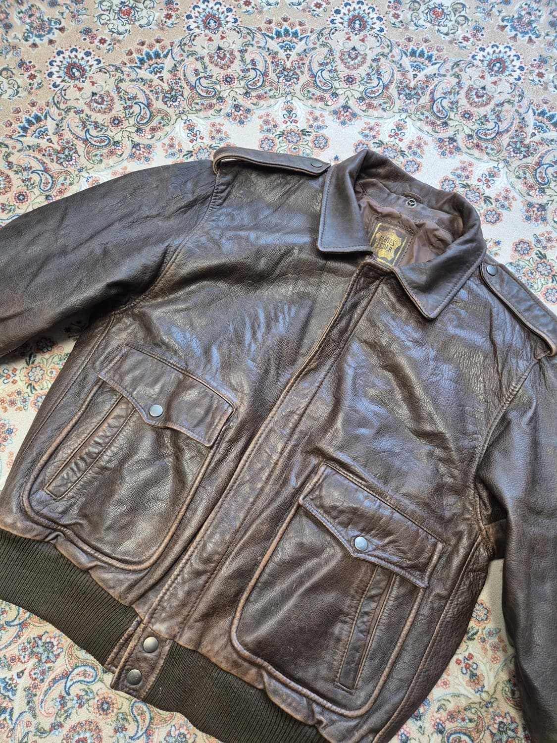 카우 레더 빈티지 A-2 자켓 상품이미지2