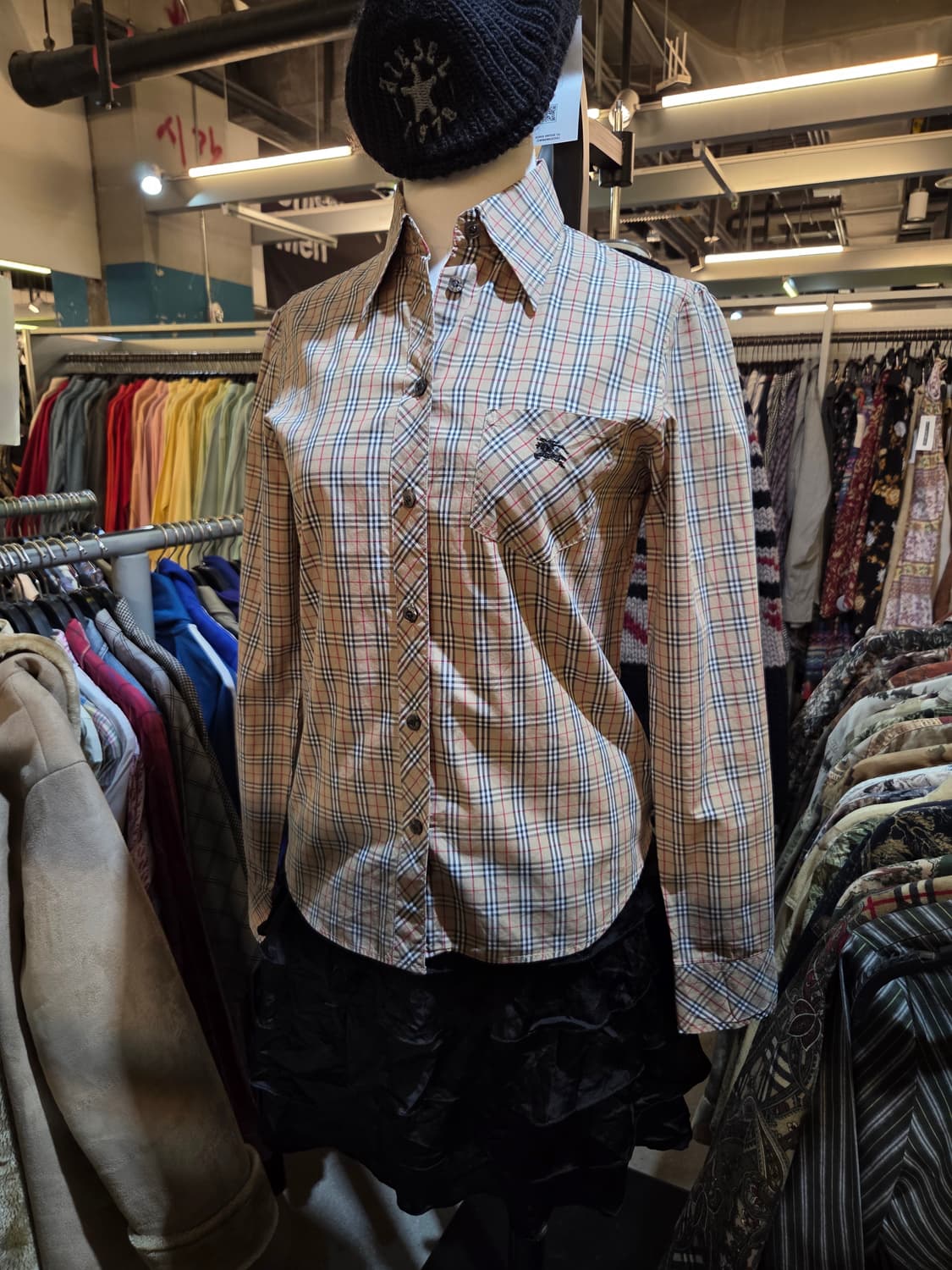 BURBERRY 버버리 베이지 노바체크셔츠💯 상품이미지1