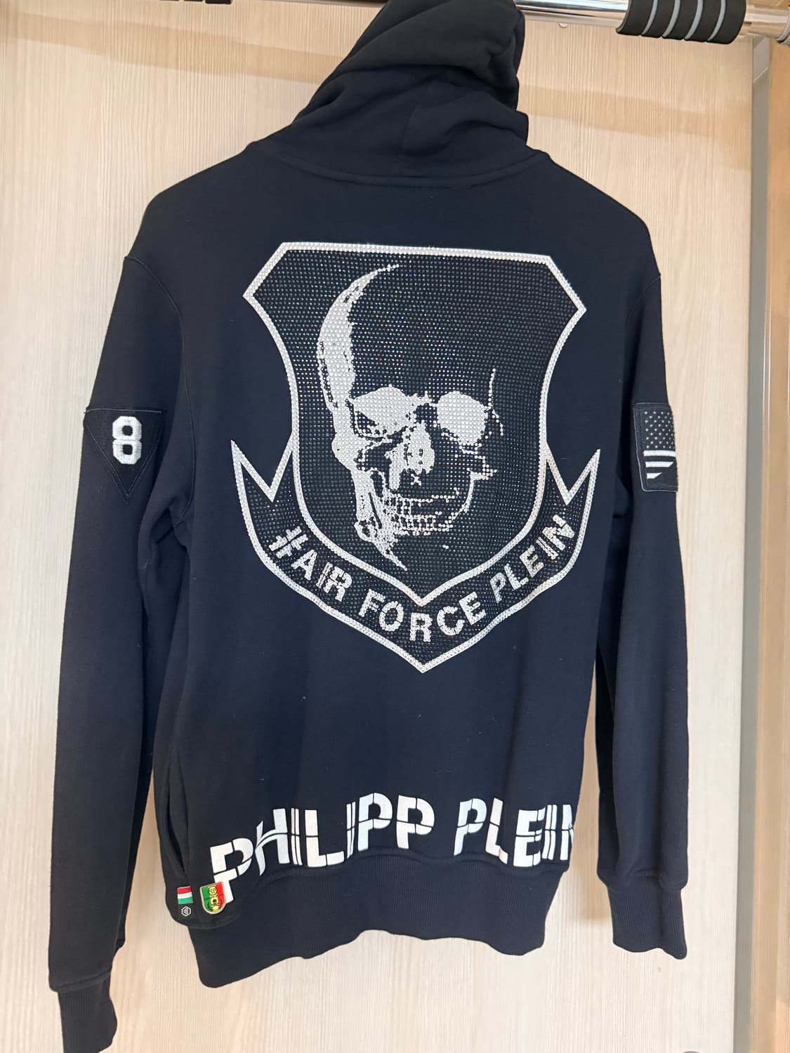 필립플레인 스컬비즈 에어포스 후드집업 블랙(S) 상품이미지5