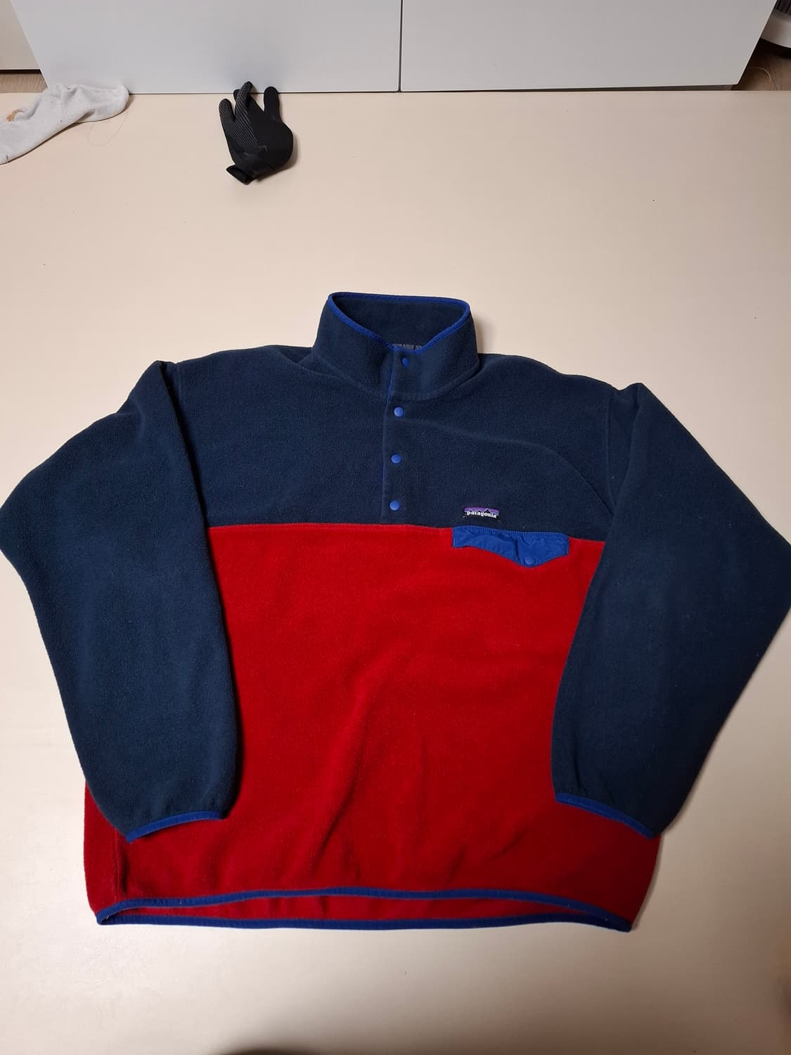 XL 파타고니아 신칠라 플리스 네이비/레드 상품이미지1