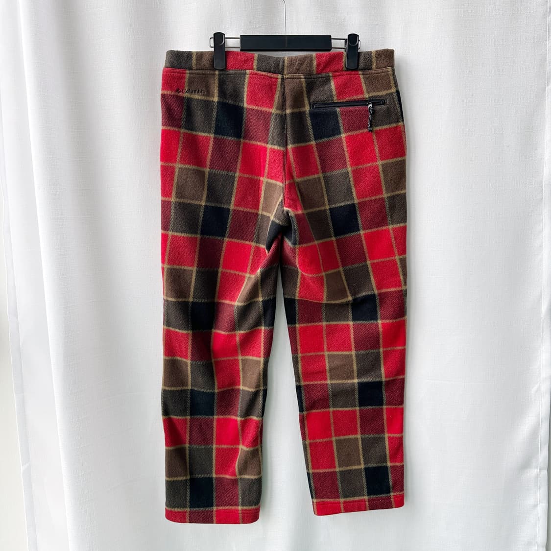 컬럼비아 Columbia 체크 플리스 스트레이트 팬츠 레드 M 상품이미지6
