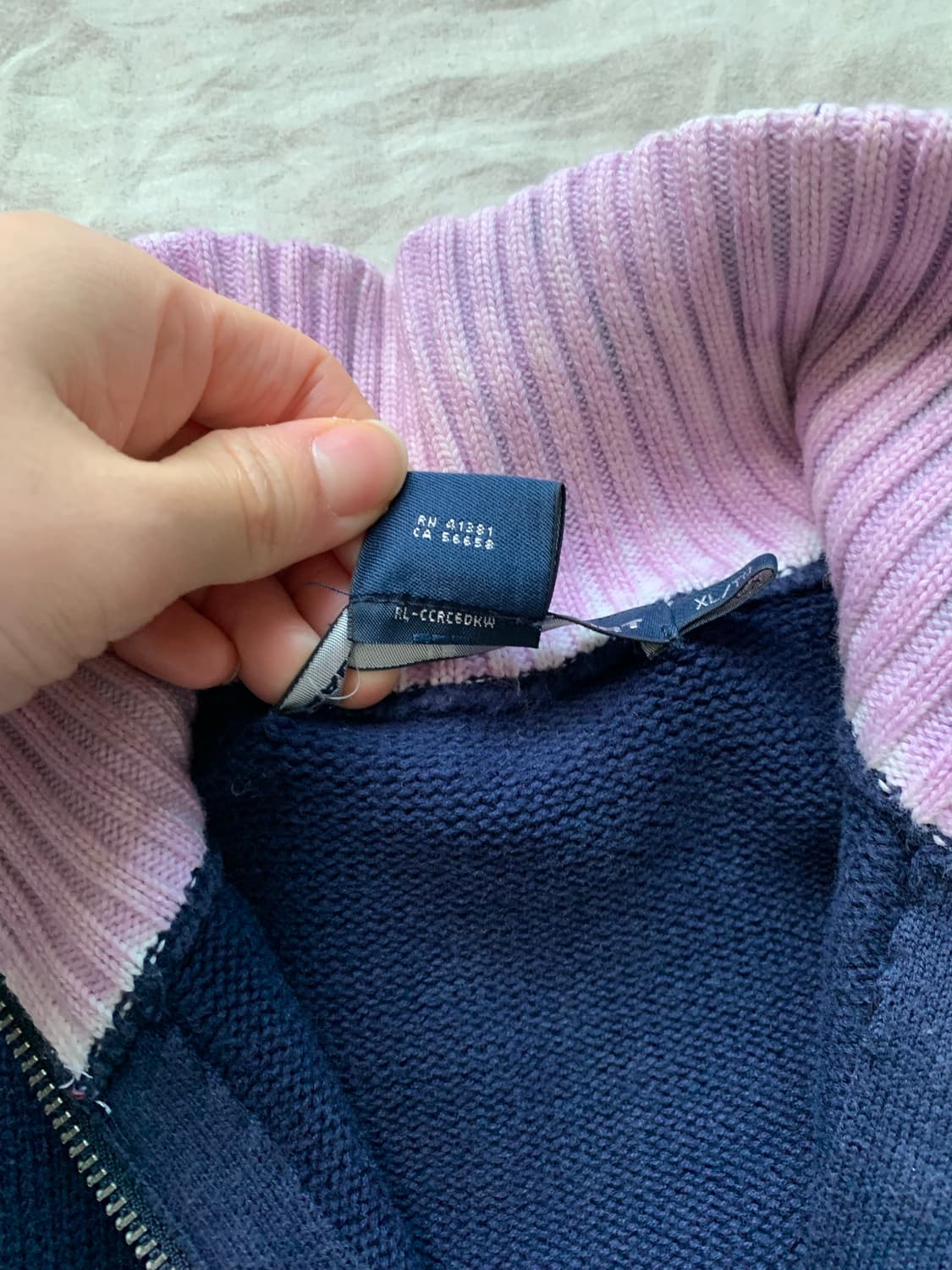 폴로 랄프로렌 포니 로고 네이비 니트 집업 상품이미지8