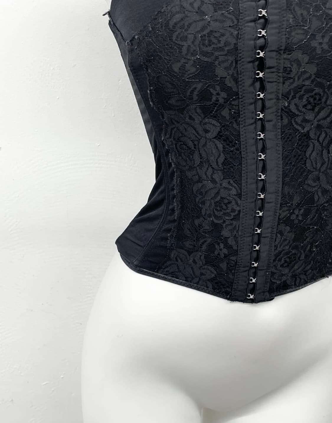 블랙 고딕 펑크 레이스 코르셋 상품이미지2