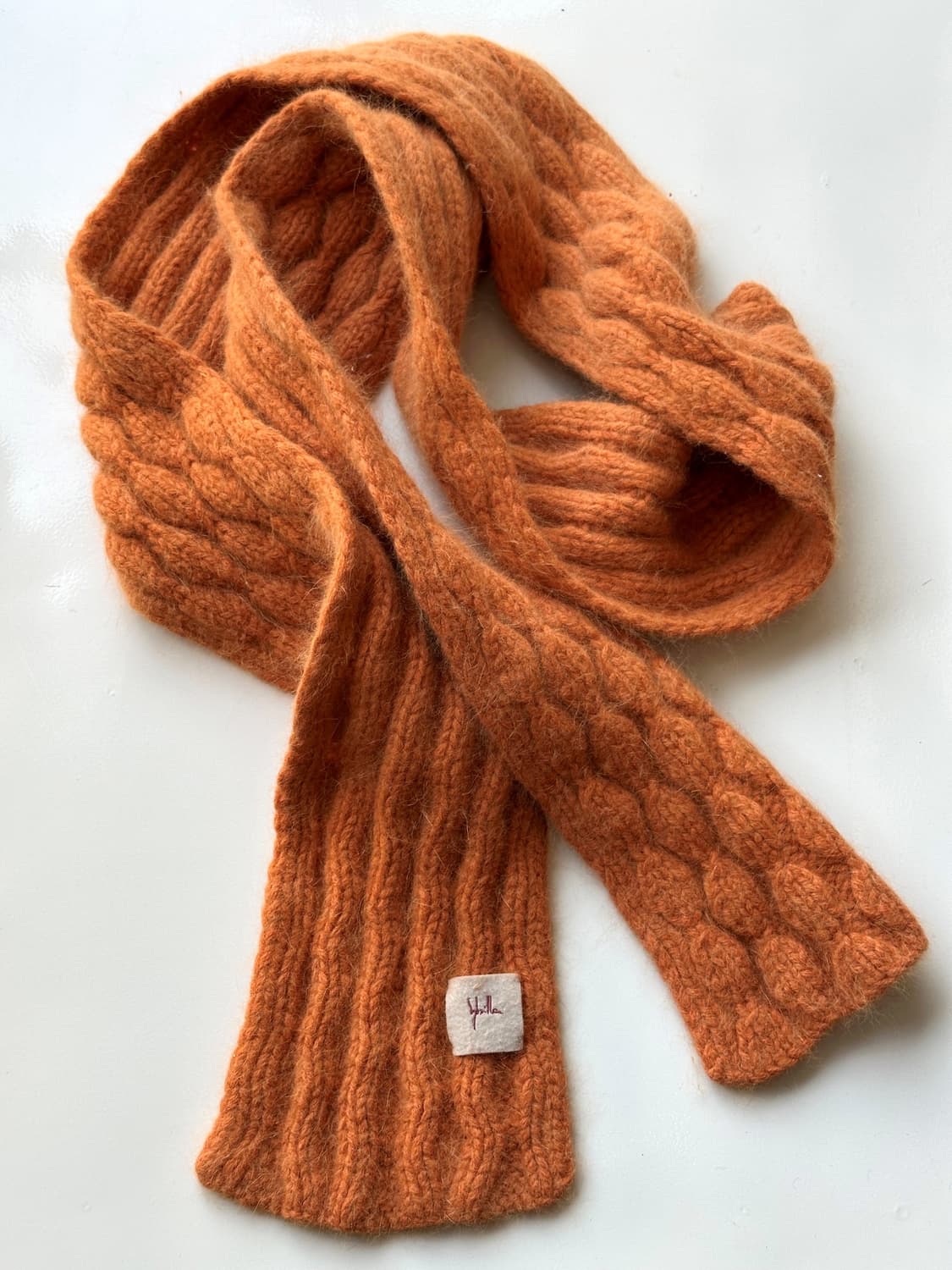 Middle gauge hairy fabric  knit muffler 상품이미지2