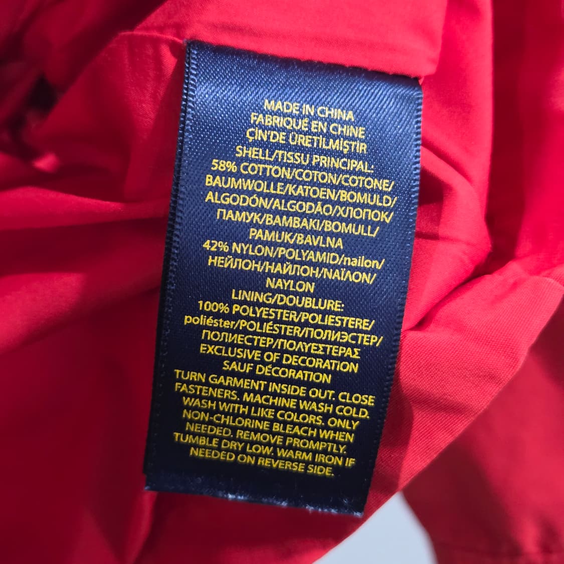 폴로랄프로렌 키즈 바람막이 레드 M/10/12 상품이미지4