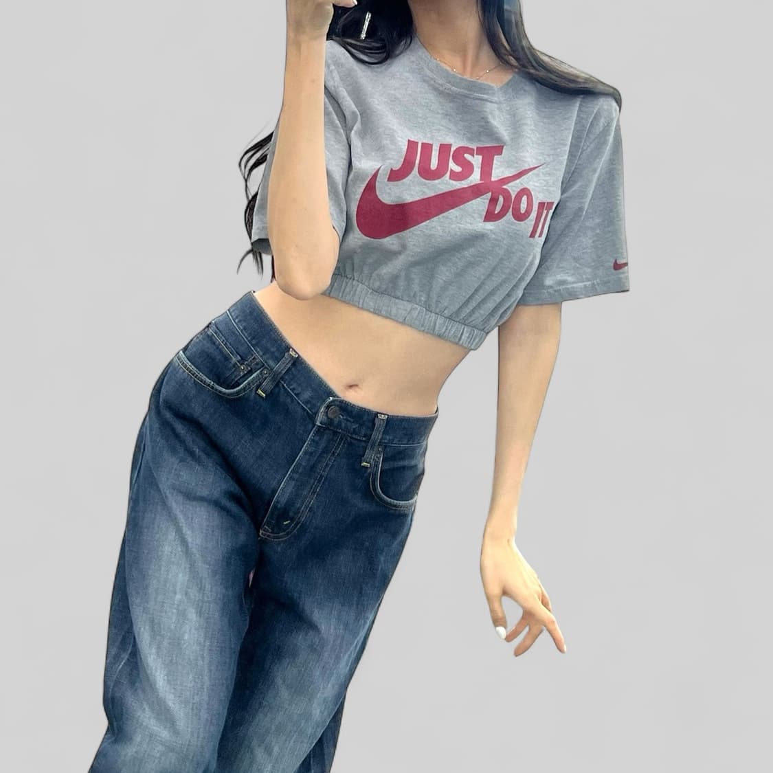 (WOMEN S)나이키 크롭 반팔-Y291 상품이미지2