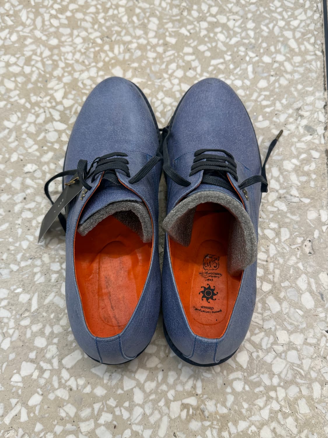 Vintage blue casual leather shoes 상품이미지3