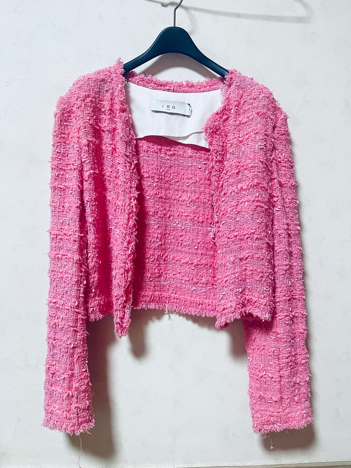 국내품절템) 이로 핑크 모아나 트위드 자켓 상품이미지1