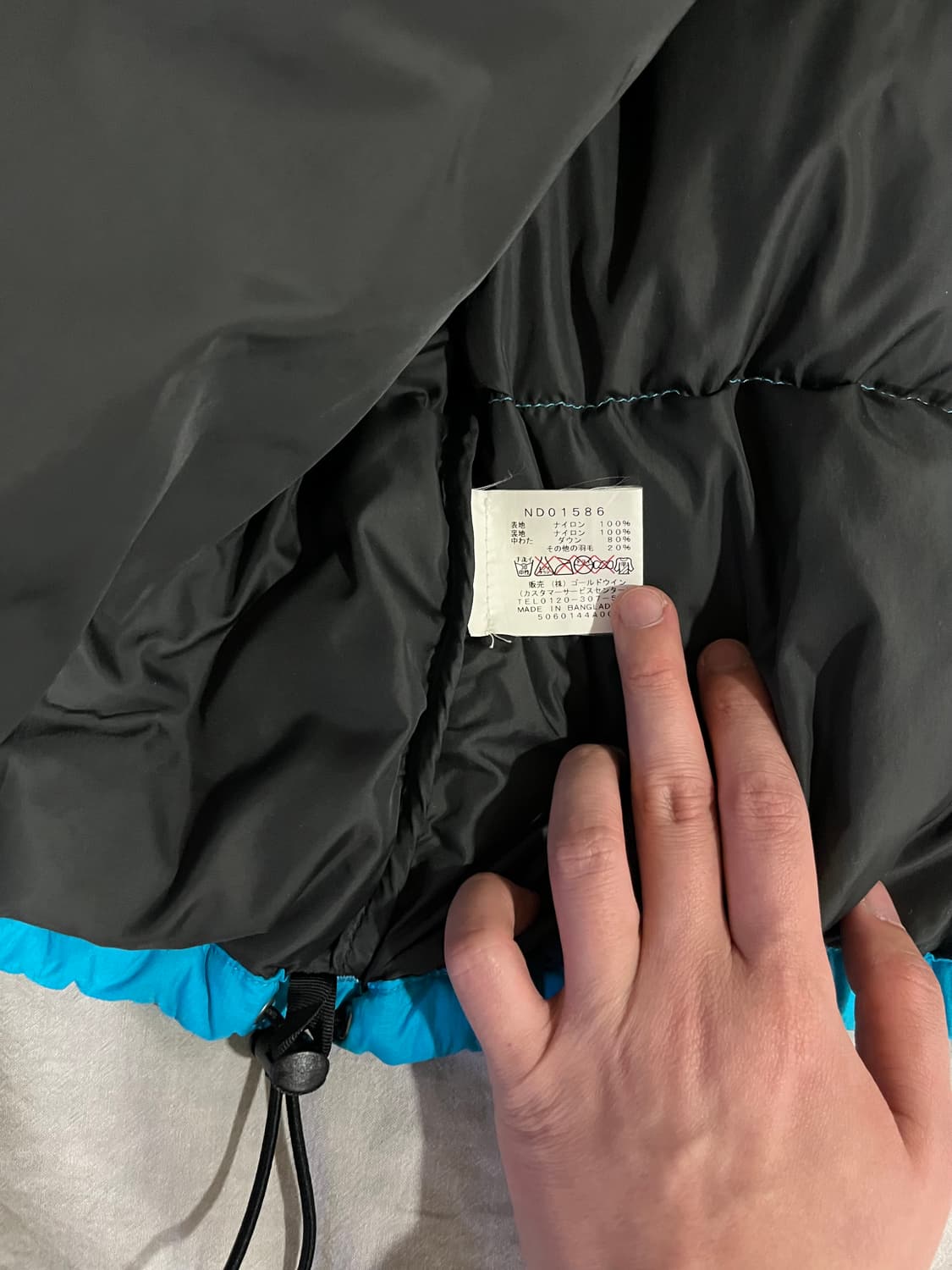 노스페이스 재팬 / 눕시 센터로고 패딩 / L / 블루 상품이미지6