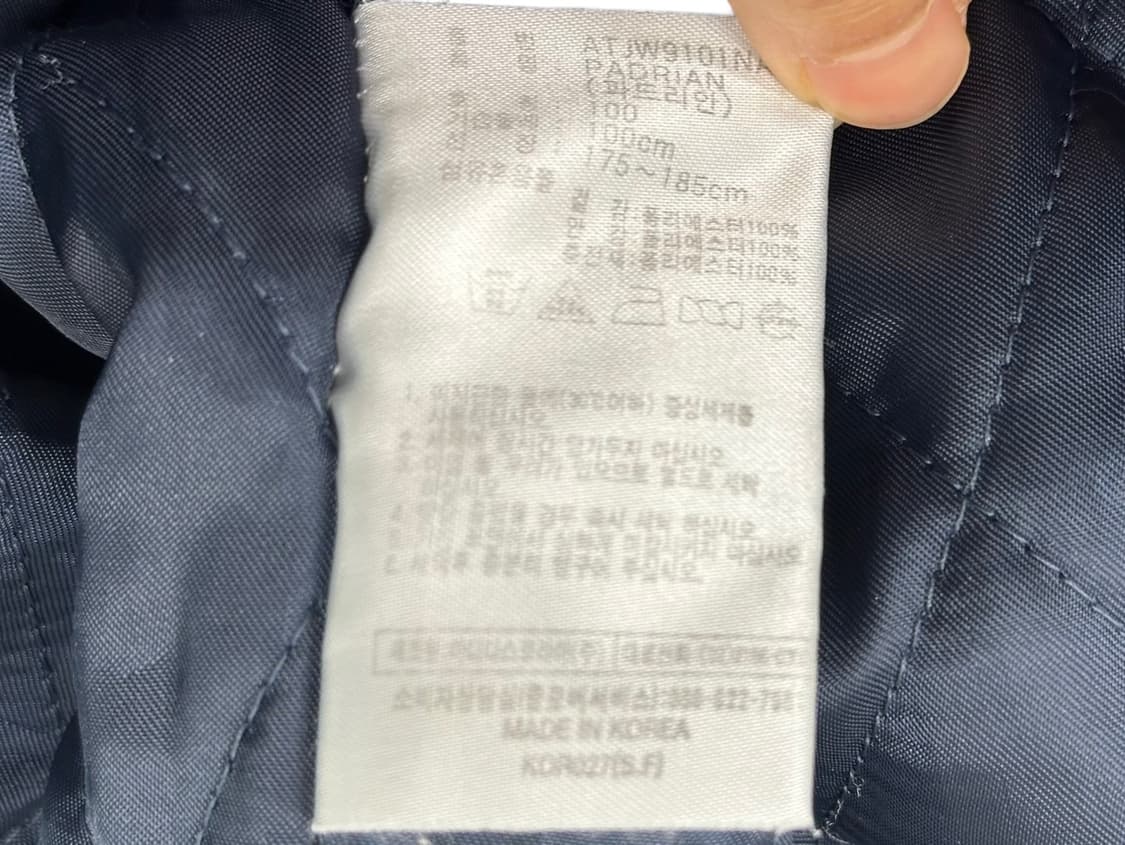 아디다스 올드스쿨 누빔점퍼 네이비 (XL) 상품이미지8