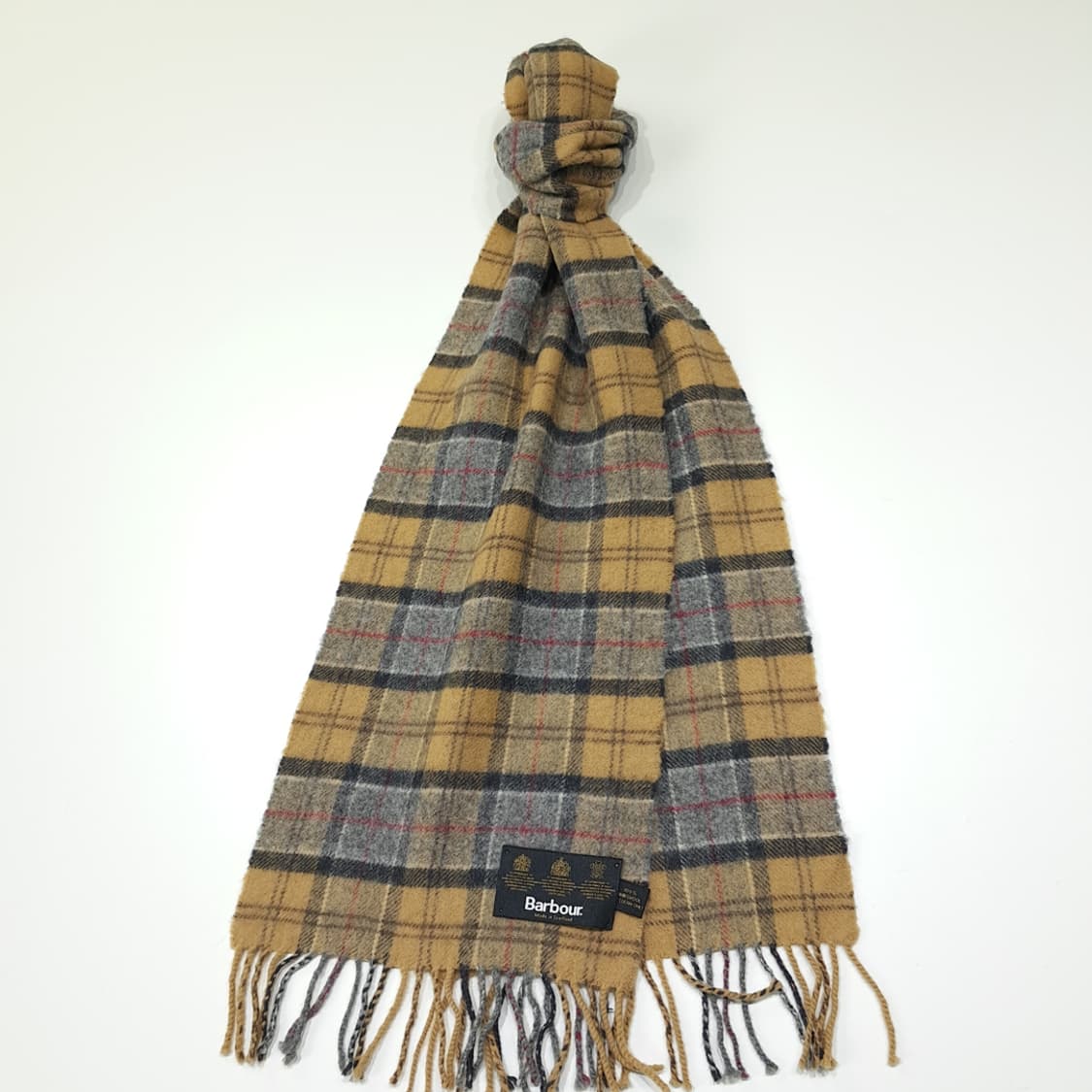MX491 바버 90s 스코틀랜드판 램스울 클래식타탄 머플러 목도리 상품이미지2