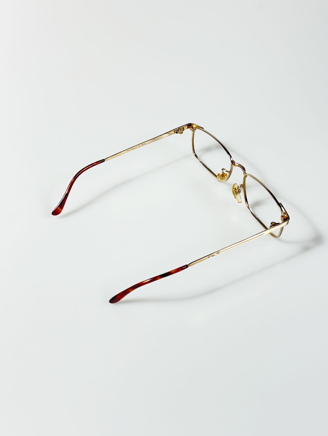 90s P.S.C FASHION 골드 메탈 슬림 스퀘어 빈티지 안경 상품이미지4