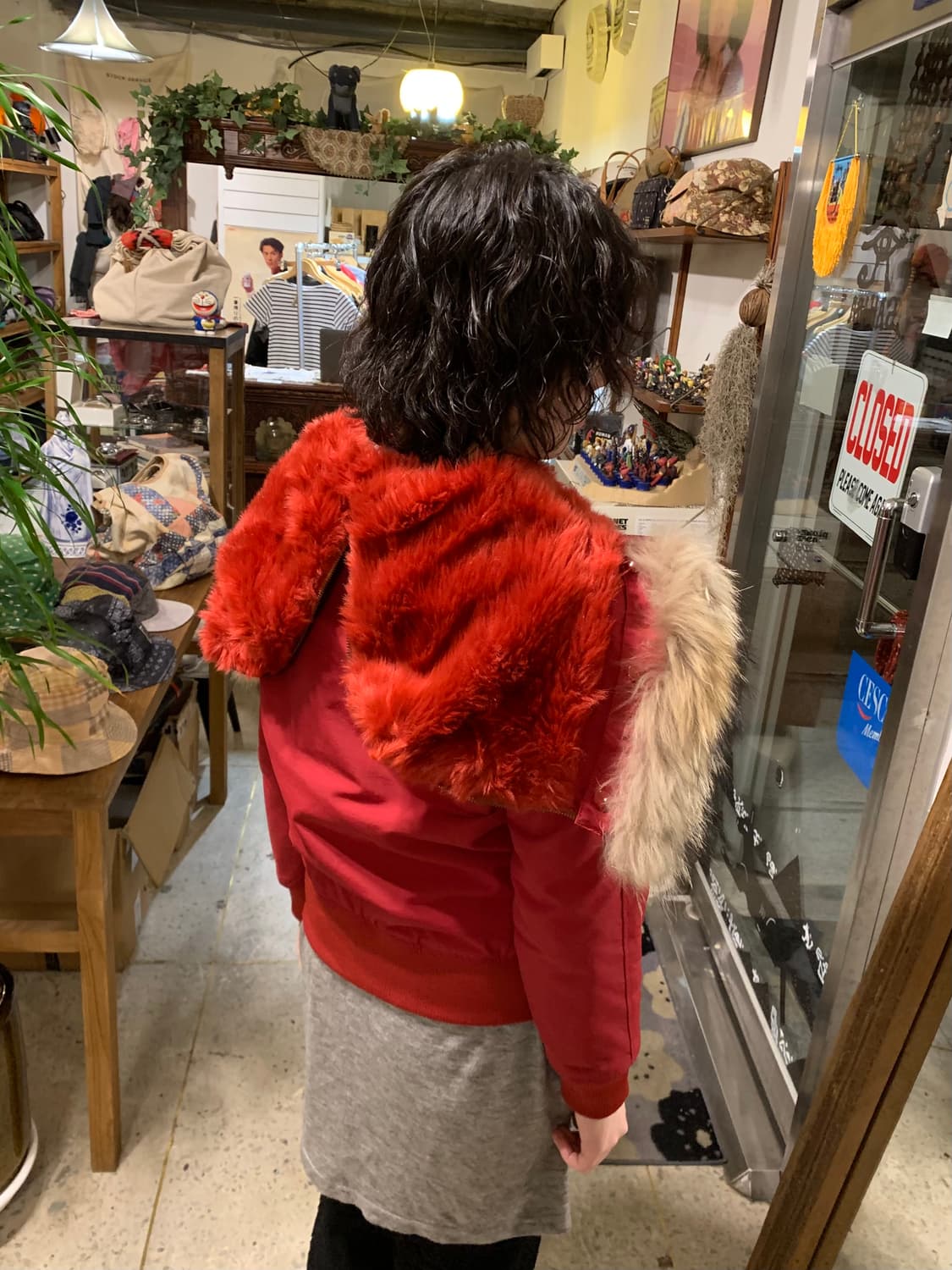 빔즈보이 N2b 레드 지퍼 퍼 후드 자켓 상품이미지5