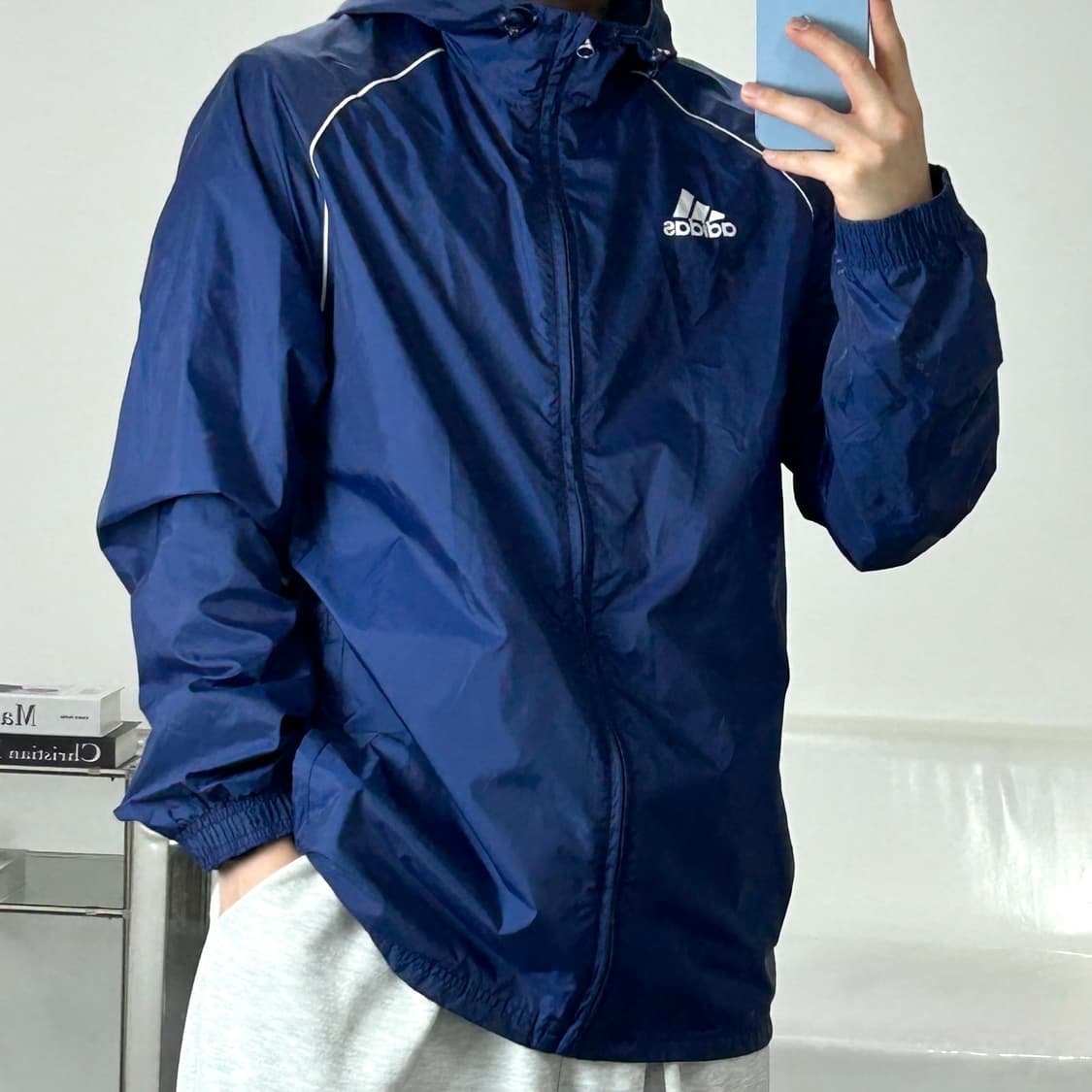 아디다스 00s 올드스쿨 바람막이 XL  상품이미지1