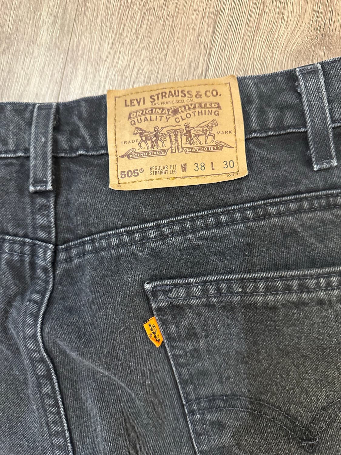 리바이스 505  오렌지탭 빈티지 블랙진 W38 L30 상품이미지3