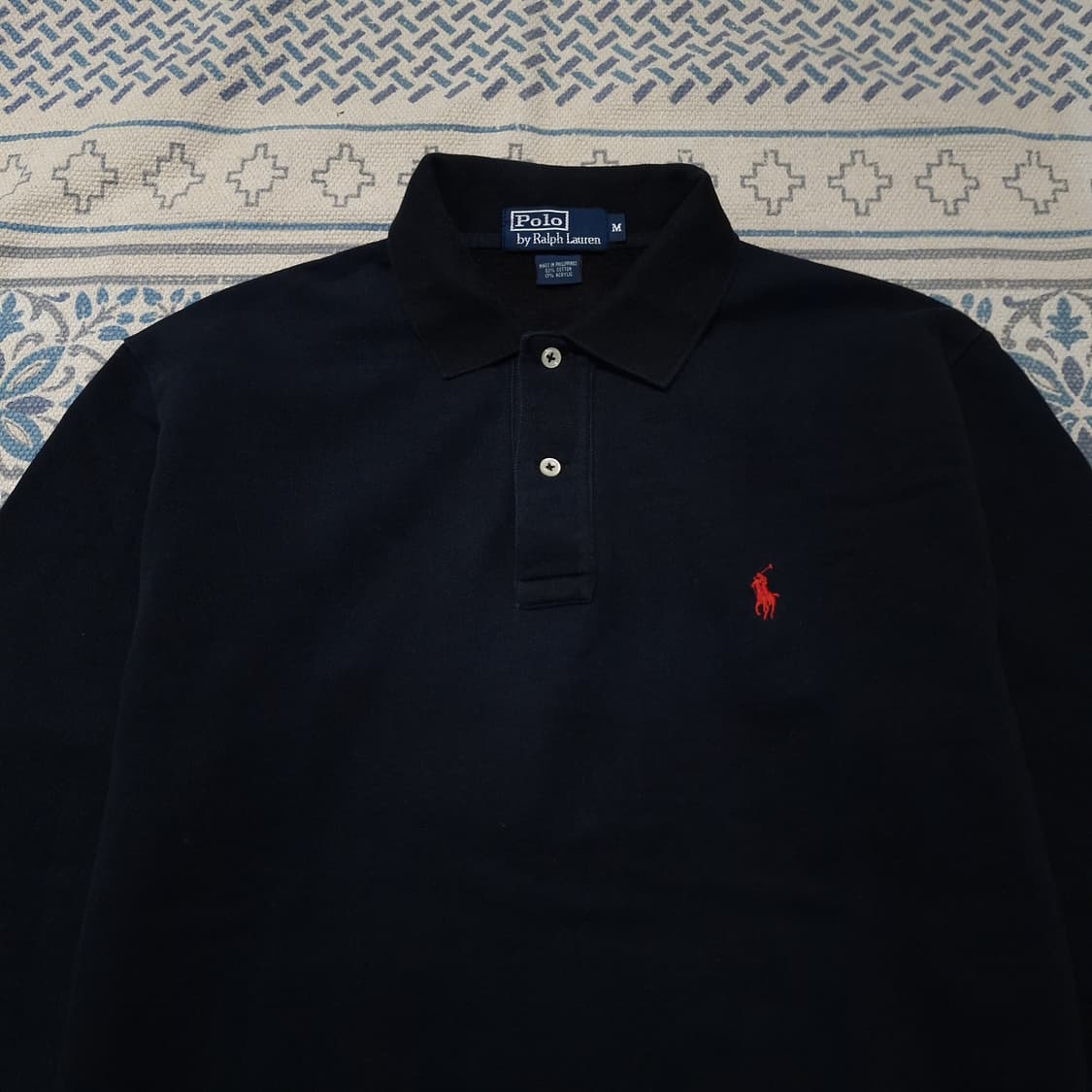 폴로랄프로렌 네이비 레드포니 아메카지 카라넥 코튼블렌드 긴팔 롱슬리브 상품이미지4