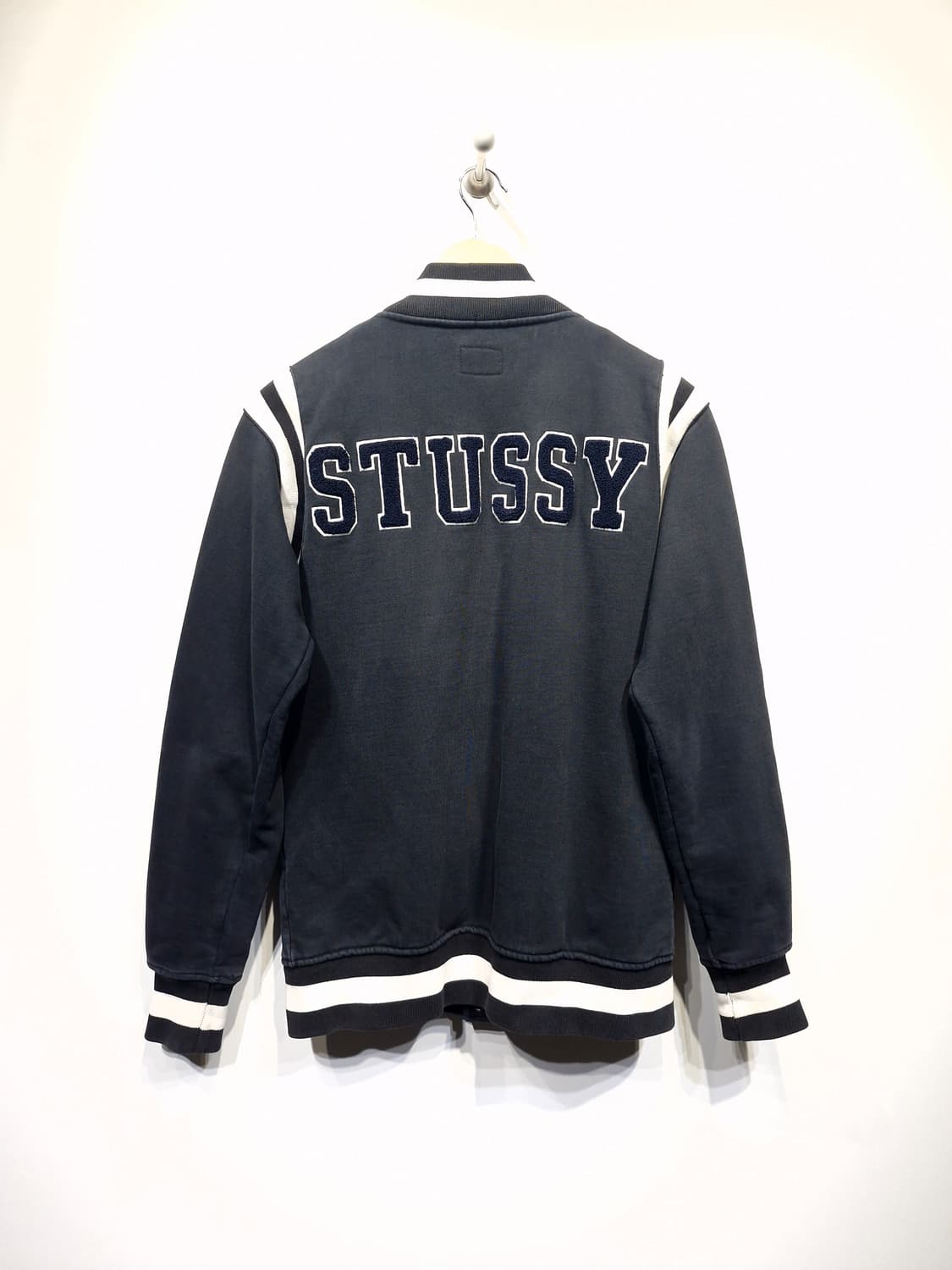 STUSSY 스투시. 크라운 셔닐 로고 코튼 스타디움 바시티자켓_S 상품이미지2
