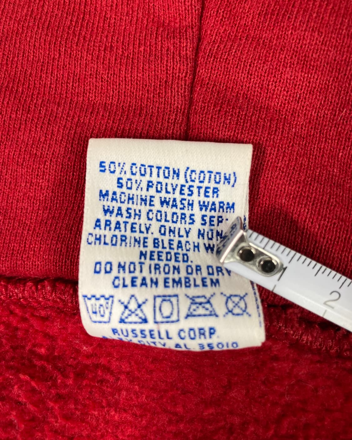 90s Russell Zip Up Hoodie (red) 상품이미지4