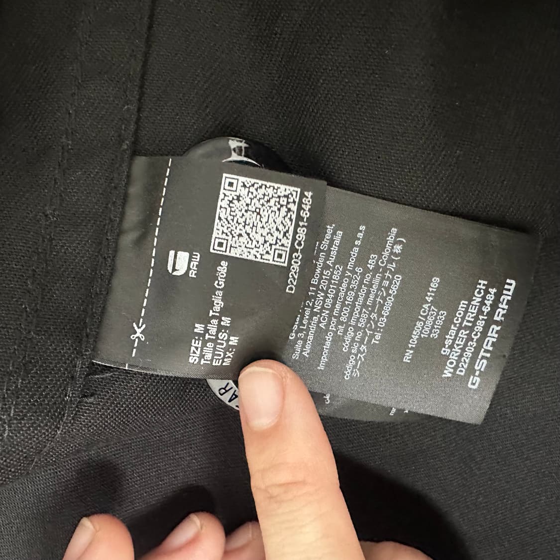 G-Star 지스타 유기농 코튼 롱 코트 블랙 M 상품이미지9