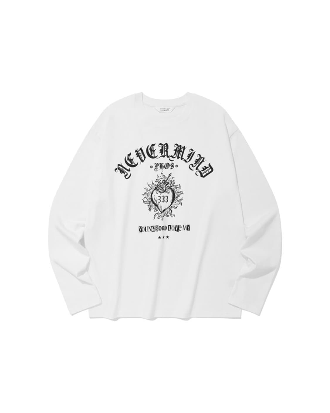 포스333 PHOS333 하트 긴팔 티셔츠 L 상품이미지1