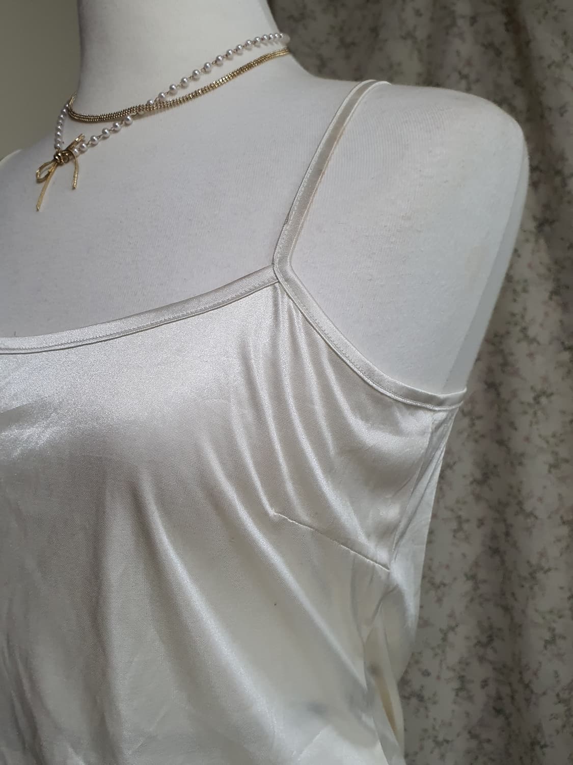 [빈티지] 아이보리 새틴 실크 슬립 4천원 상품이미지2