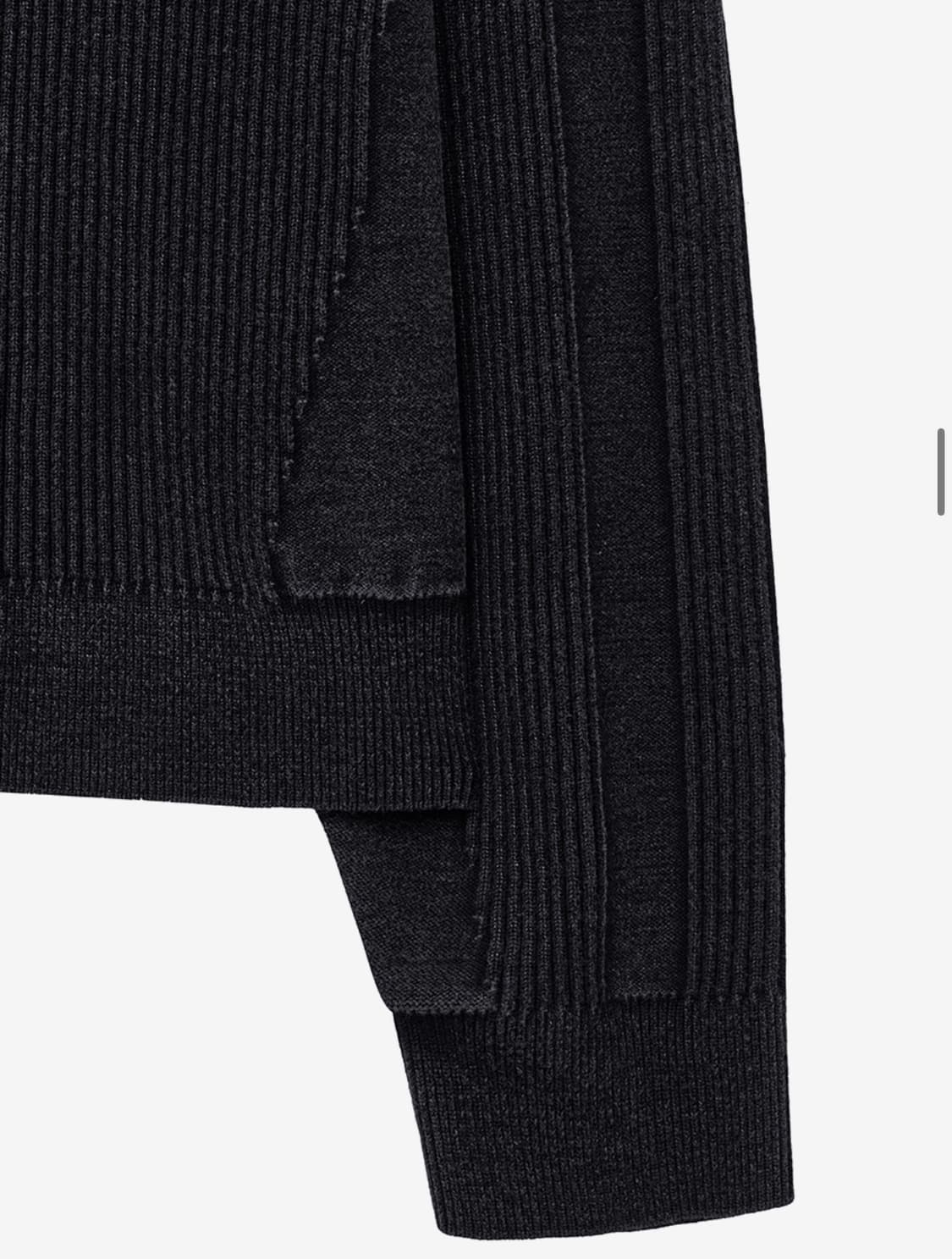 인사일런스 피그먼트 다잉 니트 WASHED BLACK L사이즈 상품이미지4