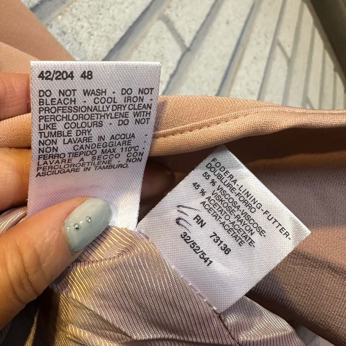 막스마라 싱글 블레이저 자켓 파이핑 쓰리버튼 디테일 핑크 상품이미지7