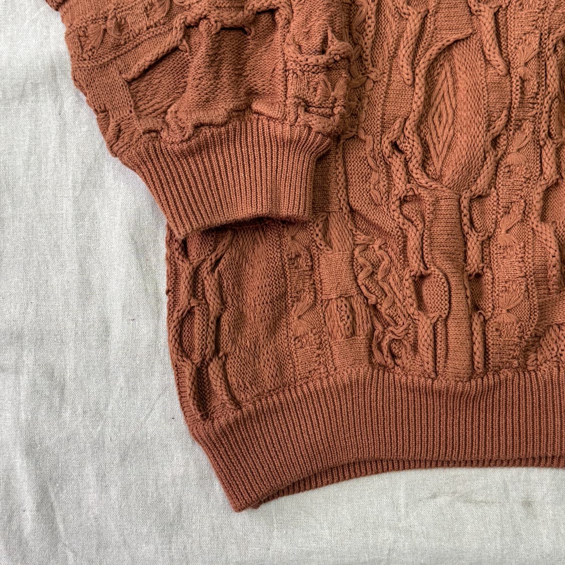 아웃스탠딩 빈티지 그런지 브라운 니트 3  상품이미지3