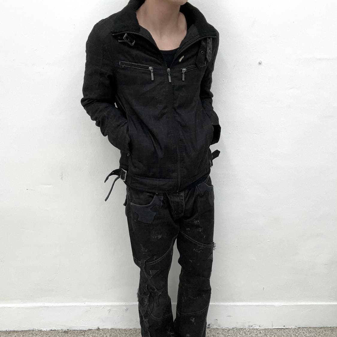 tartan buckle rider jacket  상품이미지1