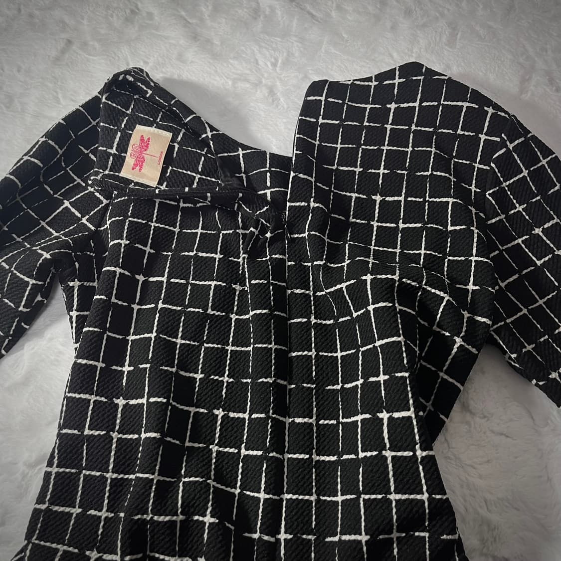 오네갸루 체크 원피스 상품이미지4